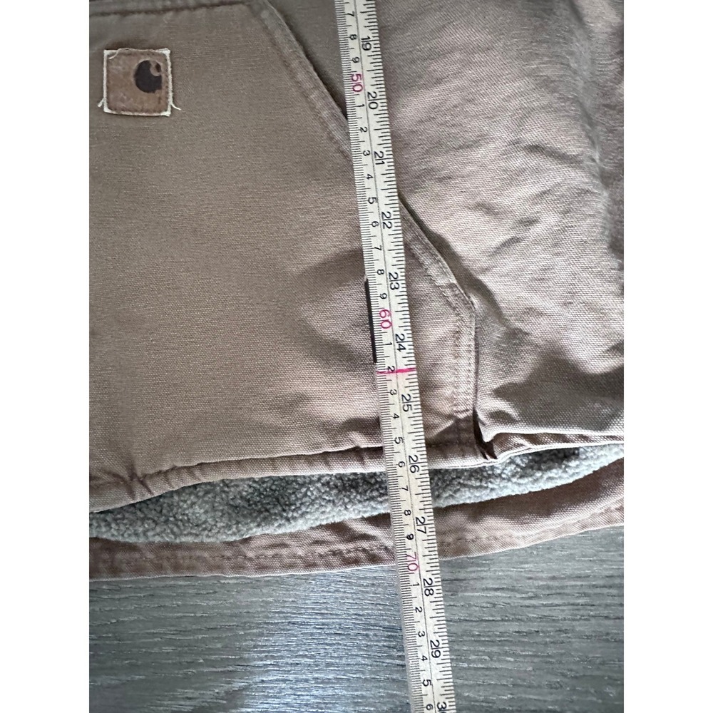 Carhartt Work Vest V33 CML Mens 2XL Sherpa Lined Camel Brown Regular Sandstone - Picture 6 of 10
